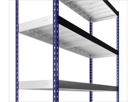 Стеллаж SB 200x183x61/4 c оцинкованным настилом (Серый/Синий)