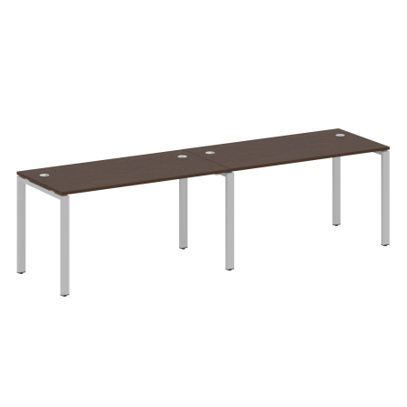 Рабочая станция на 2 раб.места Metal System Style БП.СМ-2.3 2800x720x750 (Венге Цаво/Серый металл)