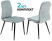 Стул для кухни KF-3_2 комплект 2шт серо-голубой Light 28 металл черный на ножках (KF-3/LT28_2) (Серо-голубой)