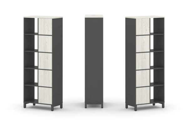 Набор стеллажа 2-х сторонний, 5 ярусов SN.NSD-521 (754х400х1982) (Антрацит/Дуб Наварра/Металл Антрацит) Набор стеллажа 2-х сторонний, 5 ярусов SN.NSD-521 (754х400х1982) (Антрацит/Дуб Наварра/Металл Антрацит)