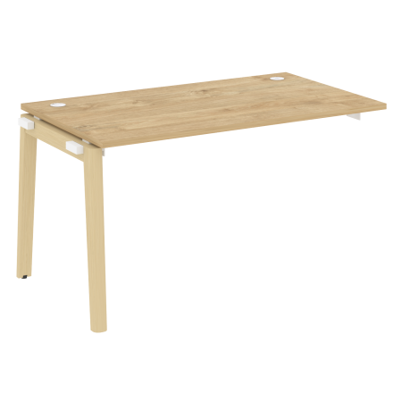 Наборный элемент рабочей станции на деревянных опорах Onix Wood OW.1.NRS-3.8 1380x800x750 (Тиквуд Светлый/Дуб Светлый)