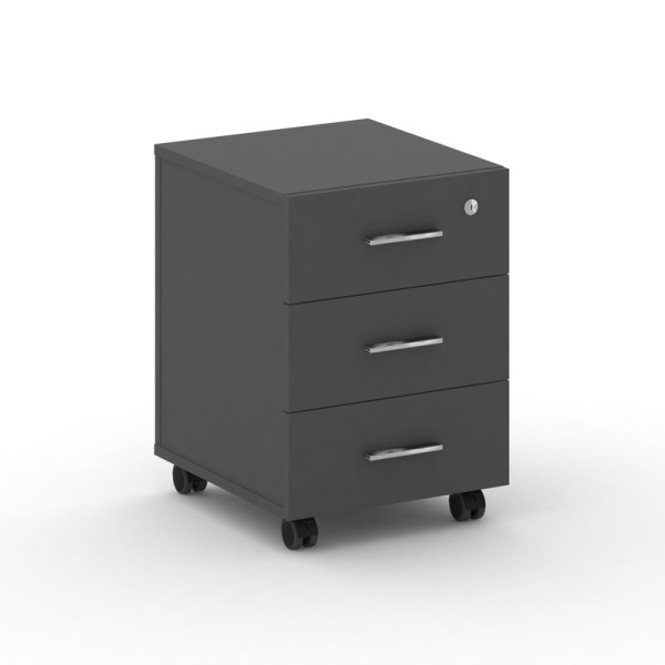 Тумба мобильная Fresco FRU.TM-2 (420x460x587) (Базальт UM-Хром-Хром)