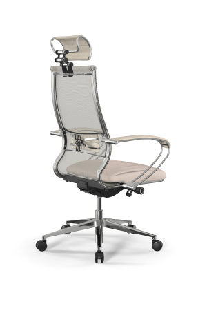 Кресло для руководителя Метта Samurai L2-6K - TS+Infinity /Kc00/Wm06/K2cL/H2cL-3D(M26.B32.G25.W03) (Молочный)