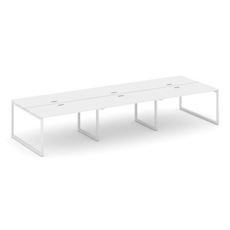 Рабочая станция 2-х сторонняя SN-4O.DRS-062 (3540х1232х750) (Белый/Металл Белый)