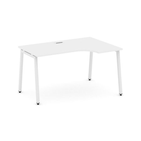 Стол рабочий эргономичный SN-4A.SPA-021(R) (1380х800/980х750) (Белый/Металл Белый)