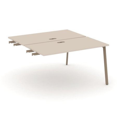 Двойной стол приставка к опорным тумбам ES.D.SPR-3-LP (1380х1500х750) (Капучино/Металл Латте)