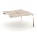 Двойной стол приставка к опорным тумбам ES.D.SPR-3-LP (1380х1500х750) (Тиквуд Светлый/Металл Латте)