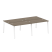 Рабочая станция на 4 рабочих места на А-образном м/к Metal System Style БА.СМ-4.2 2400x1475x750 (Дуб наварра/Серый металл)
