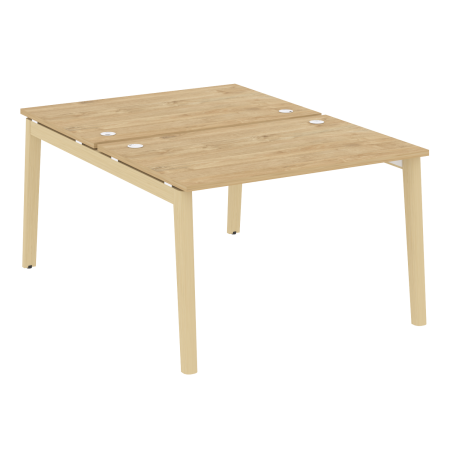 Рабочая станция на деревянных опорах Onix Wood OW.D.RS-2.2.8 1180x1635x750 (Тиквуд Светлый/Дуб Светлый)