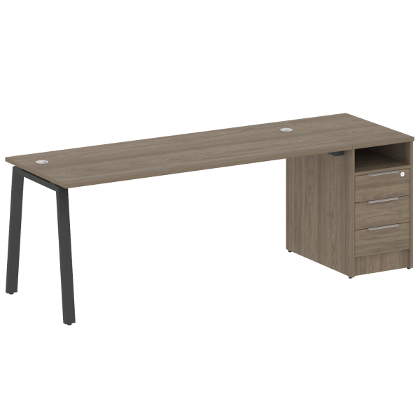 Рабочая станция Metal System Style БА.РС-СТП-1.5 2212x720x750 (Вяз/Антрацит металл) Рабочая станция Metal System Style БА.РС-СТП-1.5 2212x720x750 (Вяз/Антрацит металл)