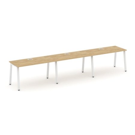 Рабочая станция 1 сторонняя SN-6A.ORS-042 (3540х700х750) (Тиквуд Светлый/Металл Белый)