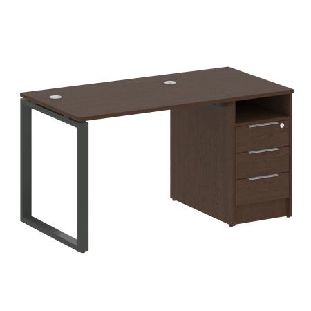 Рабочая станция Metal System Style БО.РС-СТП1.1 1412x750x750 (Венге Цаво/Антрацит металл)