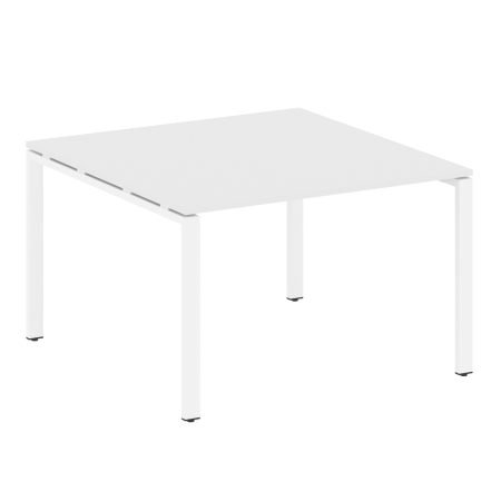Переговорный стол 1 столешница Metal System Style БП.ПРГ-1.2 1200x1235x750 (Белый/Белый металл)