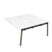 10БДСВ.274 Стол системы Бенч с вырезом, сдвоенный, на 2 рабочих места - средний (1600x1435x750) (Белый премиум/Черный металл)