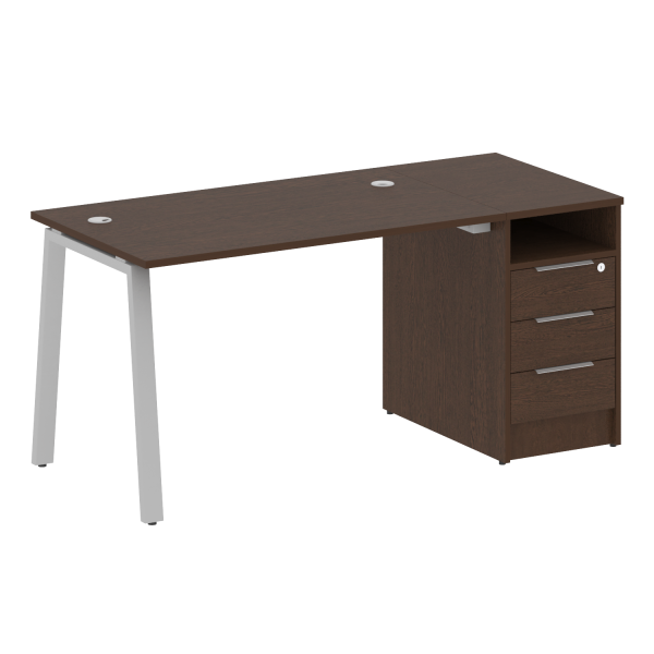 Рабочая станция Metal System Style БА.РС-СТП-1.2 1612x720x750 (Венге Цаво/Серый металл) Рабочая станция Metal System Style БА.РС-СТП-1.2 1612x720x750 (Венге Цаво/Серый металл)