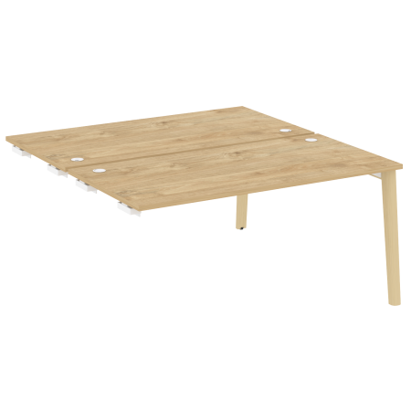 Стол-приставка двойной на деревянных опорах Onix Wood OW.D.SPR-4.8 1580x1635x750 (Тиквуд Светлый/Дуб Светлый)
