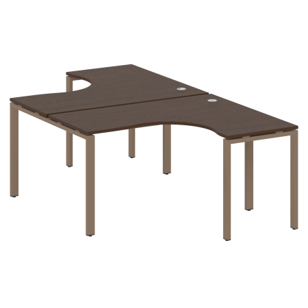 Рабочая станция криволинейная Metal System Style БП.РАС-СА-2.3 1400x2435x750 (Венге Цаво/Мокко металл)