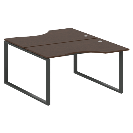 Рабочая станция криволинейная Metal System Style БО.РАС-СА-2.2 1400x1835x750 (Венге Цаво/Антрацит металл)