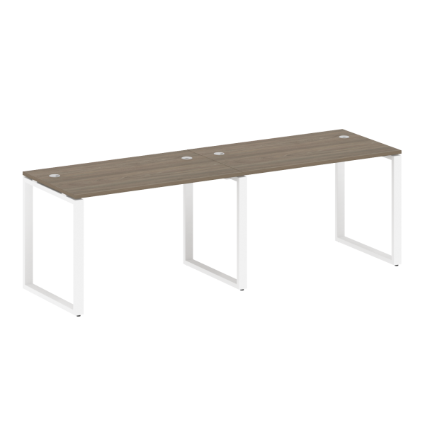 Рабочая станция Metal System Style БО.СМ-2.2 2400x720x750 (Вяз/Белый металл) Рабочая станция Metal System Style БО.СМ-2.2 2400x720x750 (Вяз/Белый металл)