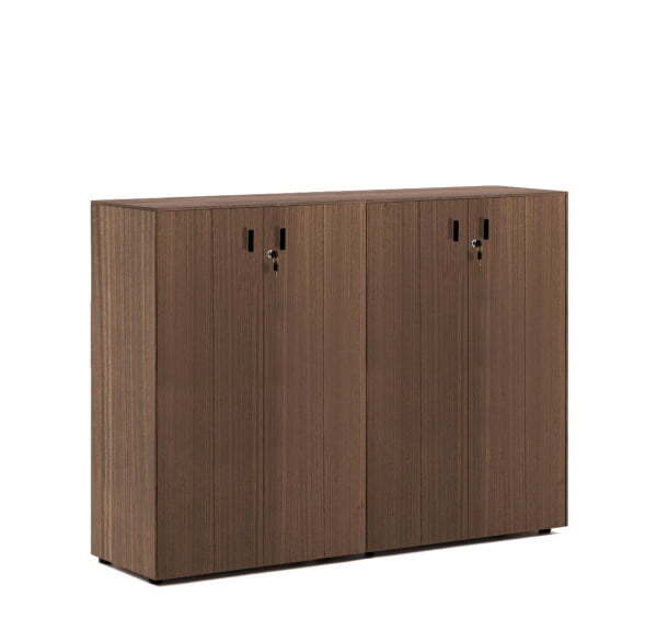 EXE Шкаф средний на 4 двери H120 (Орех/Черный) EXE Шкаф средний на 4 двери H120 (Орех/Черный)