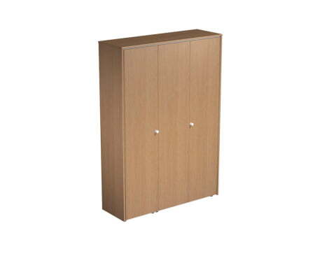 Шкаф комбинированный 3-х секционный Profiquadro КВ 349 БВ 1390x460x1990 (Белый премиум / Вишня скандинавская)