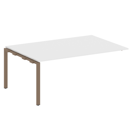 Проходной наборный элемент переговорного стола Metal System Style БП.ППРГ-5 1800x1235x750 (Белый/Мокко металл)