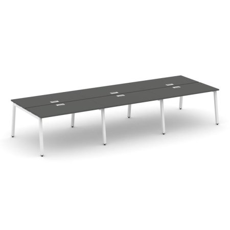 Рабочая станция 2-х сторонняя SN-5A.DRS-062 (3540х1232х750) (Антрацит/Металл Белый)