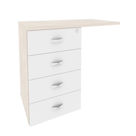 Тумба приставная универсальная л/пр Onix O.TPU-4 842x460x750 (Денвер Светлый) Тумба приставная универсальная л/пр Onix O.TPU-4 842x460x750 (Денвер Светлый)