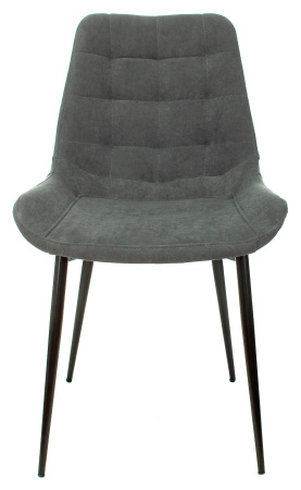 Стул для кухни KF-6 серый металл черный на ножках (KF-6/ALFA44) (Серый)