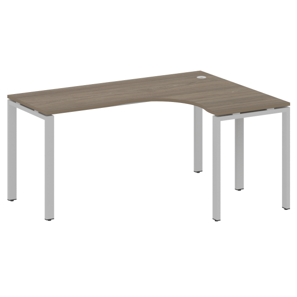 Стол криволинейный правый Metal System Style БП.СА-4 Пр 1600x1200x750 (Вяз/Серый металл)