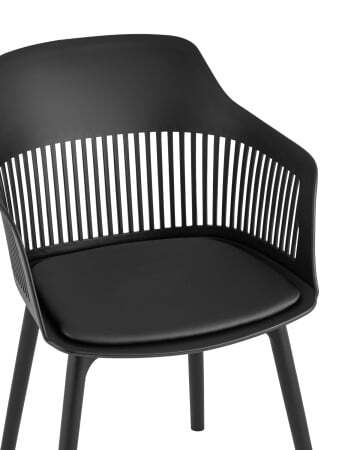 Стул Crocus с подушкой черный (Стул пластиковый Crocus черный)