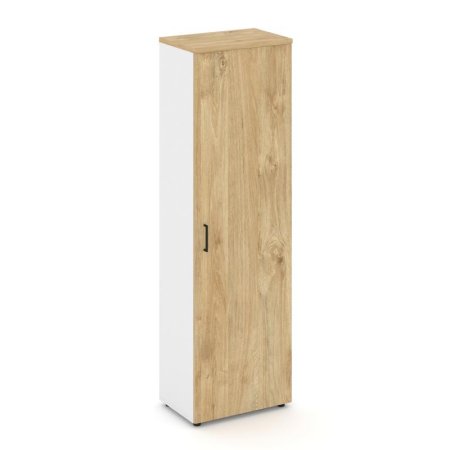 Гардероб узкий неглубокий SN.GB-001 (600х400х1982) (Белый/Тиквуд Светлый)